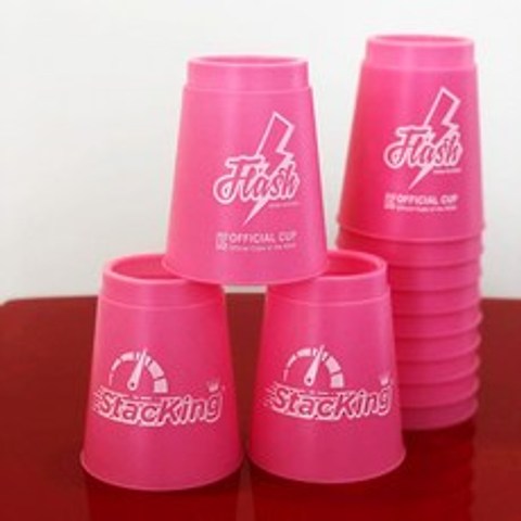 스태킹코리아 플래시컵 컵쌓기, 분홍색