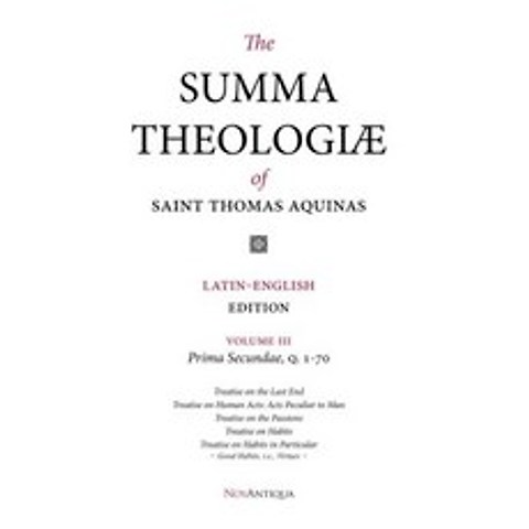성 토마스 아퀴나스의 신학 : 라틴-영어판 Prima Pars Q. 1-70, 단일옵션