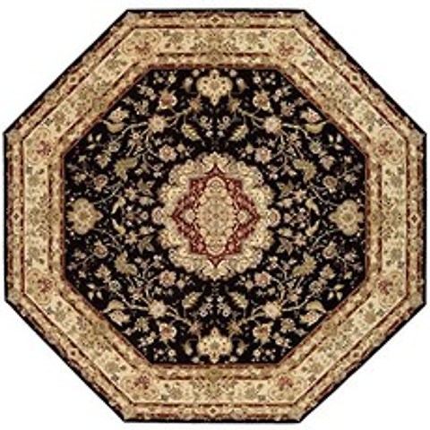 Nourison Traditional 2028 Area Rug 10X 10Black Octagon (Red 10 X 10), Red, 10 X 10
