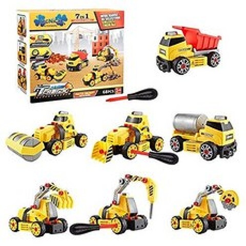 MCNICK amp; COMPANY 7in1 Kids Educational Building Learning Engineering STEM Construction Toys Set-, One Color_One Size, One Color_One Size, 상세 설명 참조0