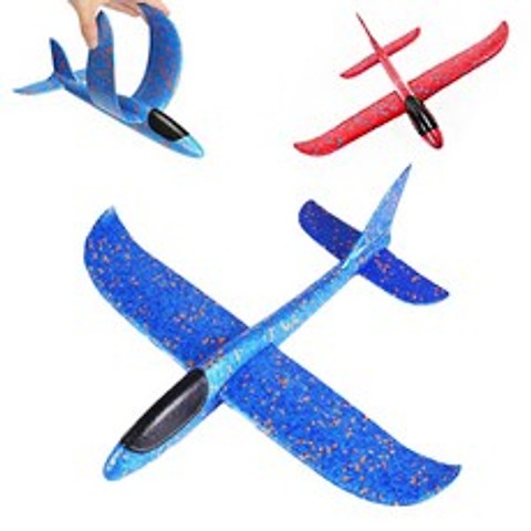 THE GAM KC인증을 받은 아이들을 위한 야외활동 장난감 에어플라이트 2종 스티로폼 비행기, 레드