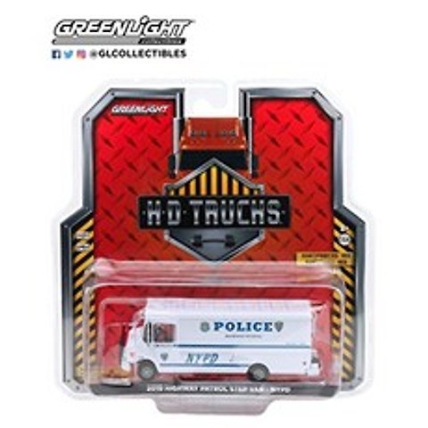 Greenlight 1:64 H.D. 트럭 시리즈 18-2019 고속도로 순찰대 단계 밴 - 뉴욕시 경찰 부 (NYPD) 33180-C, 본상품