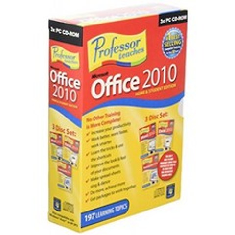 교수 Microsoft Office 2010 가정 및 학생 교육 (3 팩) (PC), 단일옵션