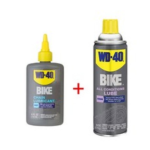 WD-40 자전거 바이크 습식 118ml + 올컨디션체인오일 스프레이형170g 세트구성