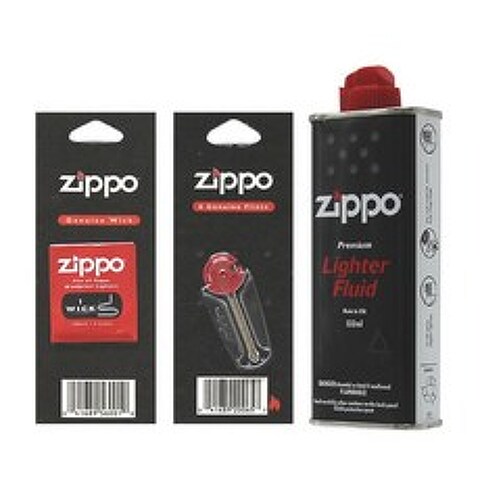 zippo 미국 정품 지포라이터 오일133+심지+돌 기름 부싯돌 지포 라이터 소모품