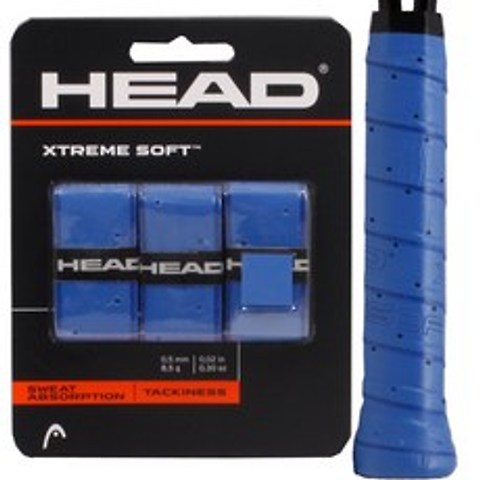 HEAD 하이드 인조가죽 재질 그립 점성 카드 룩 3개, XTREMESOFT 블루