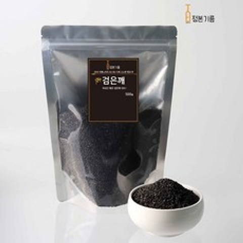 [정본기름] 국산 볶은 검은깨 흑임자 500g, 단품