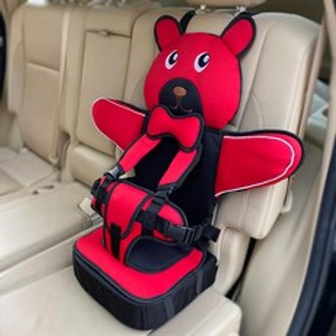 뉴타임즈8 부스터카시트 간이 자동차 휴대용 아동 안전시트로 아기아기용 밴딩 키높이 방석 QH22 A10, 10 레드 6-36개월