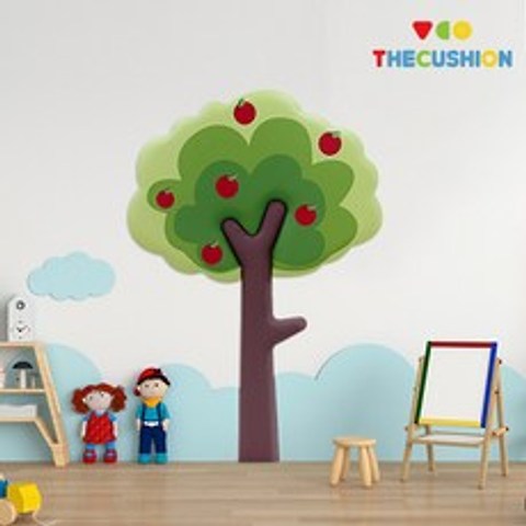 사과나무 120x180cm 포인트 벽쿠션 벽매트, 사과나무A