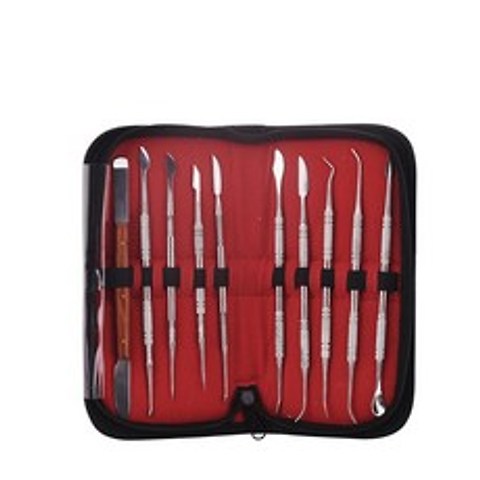 Dental instrument wax tool kit wax knife. Adjust knife. Carving knife Dental science and technology materials tooth carving, 닦았 크롬_1