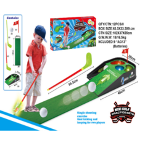 어린이 골프세트 실내 퍼팅 연습놀이 골프 장난감 선물용 세트 goodday, 이미지 색상