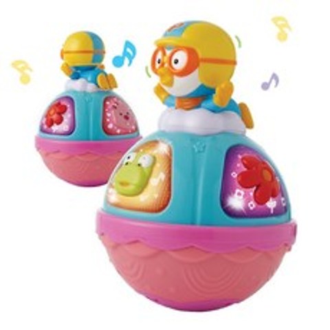 한국 뽀로로 장난감 아기 대형 텀블러 음악 소리와 빛 전기 아기 조기 교육 교육 완구