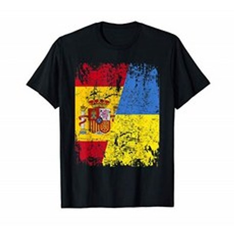 우크라이나 티셔츠 SPAIN FRIENDSHIP FLAG UKRAINE 티셔츠, 단일옵션