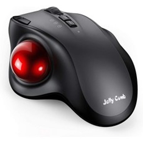 Jelly Comb ratón Trackball inalámbrico para videojuegos periférico con Bluetooth recargable 24 dpi V, 검정, 중국