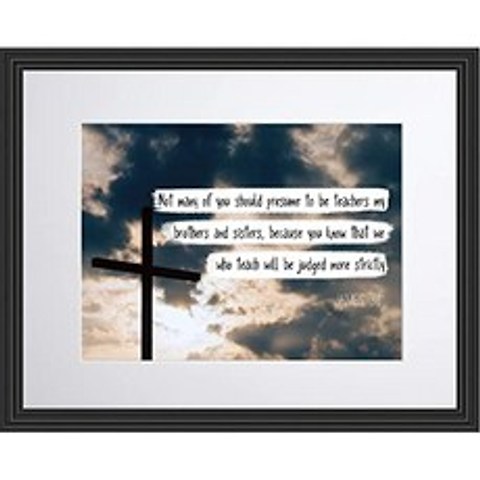 Wesellphotos James Chapter 3: 1 Brothers and Sisters Christian Poster Printing Pi (11x14 Framed), 11x14 Framed