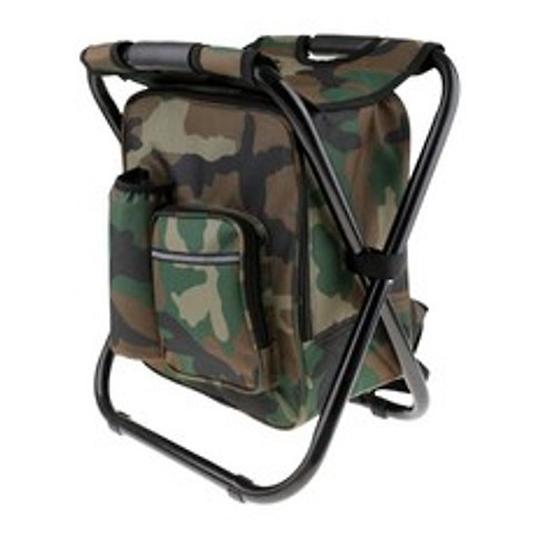 STK 접이식 배낭 의자 휴대용 캠핑 의자와 쿨러 가방, 위장