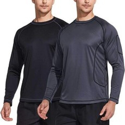 TSLA 남성 래시가드 수영 셔츠 UPF 50+ 루즈핏 롱 슬리브 셔츠 쿨러닝 운동복 SPF/UV 티 셔츠 슬리브