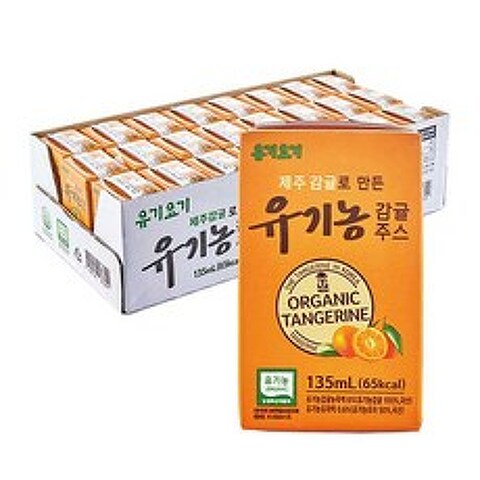 [유기요기] 유기농 제주 감귤 주스 135ml X 24팩/삼육식품/100%국내산원료