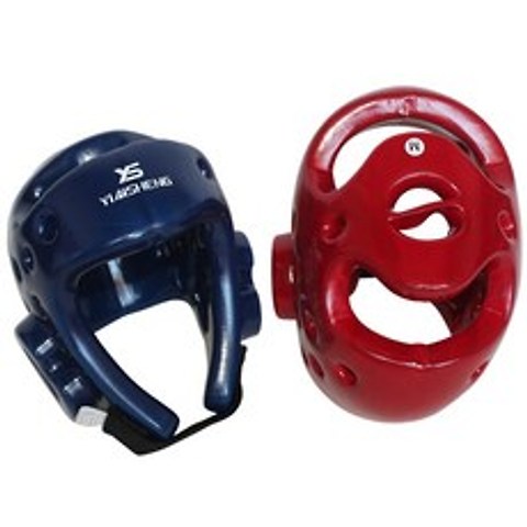 헤드기어 보호 장비 헬멧 복싱 권투, T08-블루색 XL(인쇄 logo)