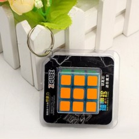큐브 유기어스 의 z큐브 미니 3x3x3 매직 퍼즐 큐브 키 체인 3cm 전문 3x3 속도 o 열쇠 고리 교육 완구, Luminous-50251598