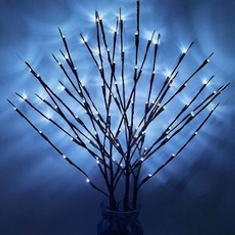 4PACK Branch Lights Cool White LED Branch 장식용 경전지 동력 DIY Tree Willow Branchs Lamp for Home Holiday Party Décor, 단일옵션