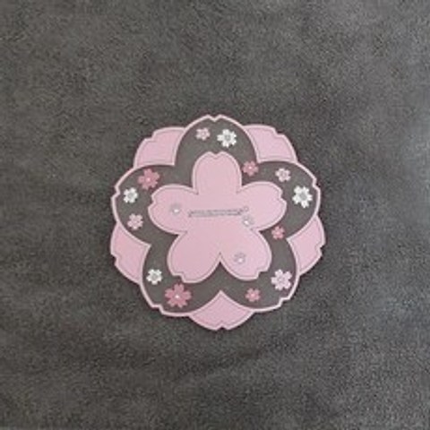 어반스토어 스타벅스 실리콘 컵뚜껑 컵커버 머그리드 컵덮개 티코스터 컵받침, 티코스터 벚꽃분홍
