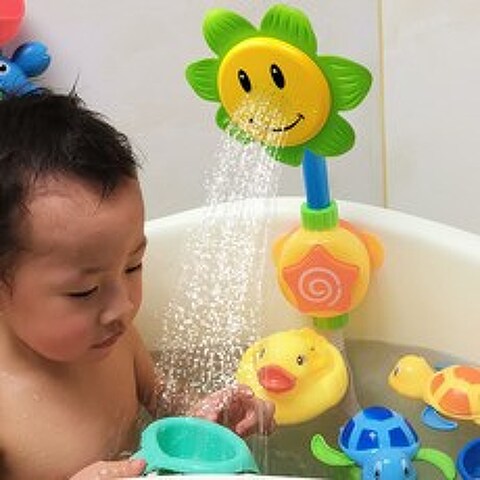 [수입품] 아기 목욕 샤워 장난감 해바라기 자동 샤워기 물놀이, 1개, 옵션5