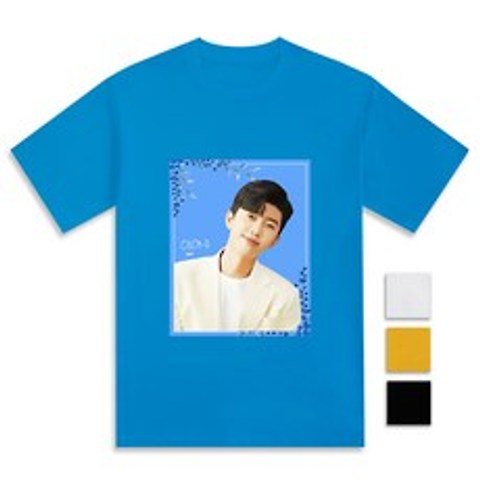 임영웅굿즈 임영웅 국내산 포토 티셔츠(사은품 증정), A 블루스카이(캐릭터), XL(100)