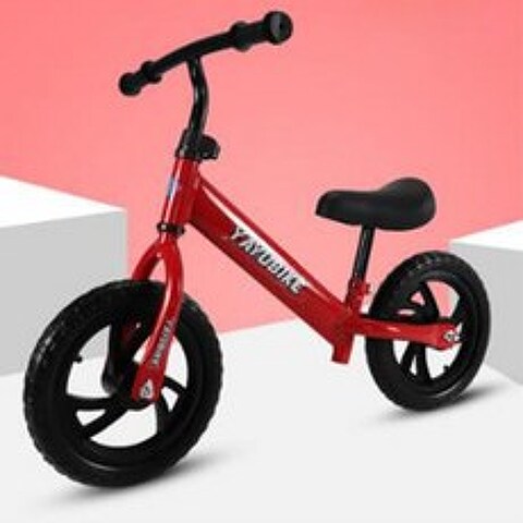 어린이 아동 밸런스 바이크 페달 없는 자전거 밸런스바이크/유아자전거, 레드