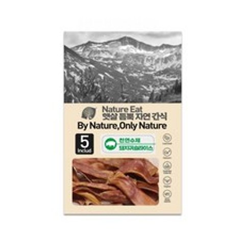 수제간식 영양 강아지 껌 200g 돼지 귀 슬라이스 링, 1개
