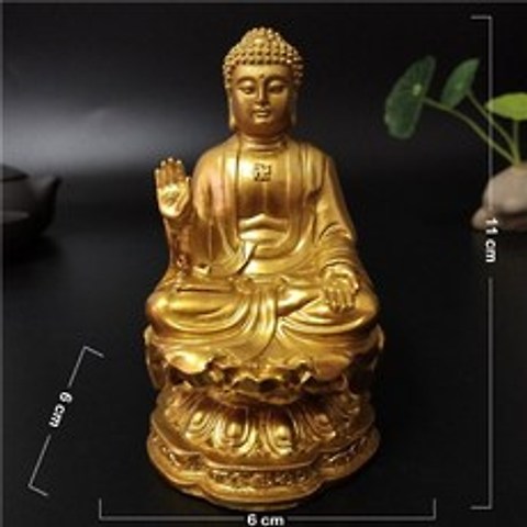 Estatua de Buda de Feng Shui chino dorado artesanía de resina hecha a mano escultura de Buda de medi, 금