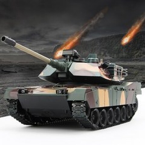 키덜트 초대형 무선 조종 RC 탱크 비비탄 발사되는 원격제어 리모콘 컨트롤 대형 전차 토이보이 충전 모형 오프로드 포탄 발사 가능, 50cm 그린 + 배터리4+1500탄