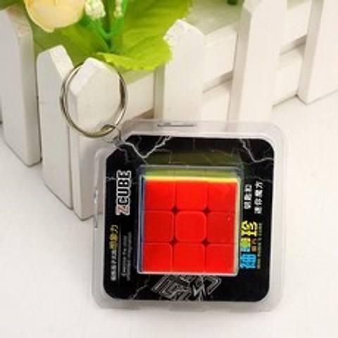 큐브 유기어스 의 z큐브 미니 3x3x3 매직 퍼즐 큐브 키 체인 3cm 전문 3x3 속도 o 열쇠 고리 교육 완구, stickerless-50251598