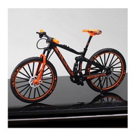 크리에이티브 미니 합금 자전거 모델, 스피드 다운 산악 자전거 블랙 오렌지개