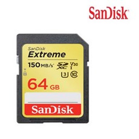 니콘 쿨픽스 W150 호환 카메라 MLC 메모리카드 64GB, 선택하세요, san extrem SD카드 64GB
