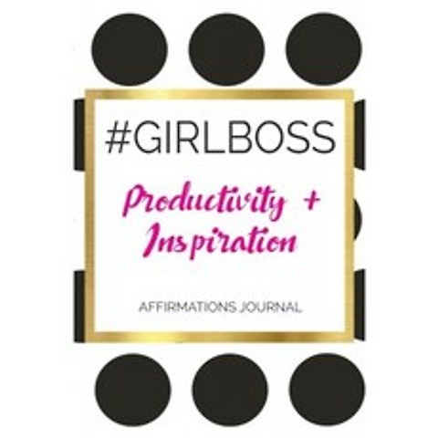 #GIRLBOSS Productivity Affirmations Journal : Black-White Polka Dot Cover, 단일옵션