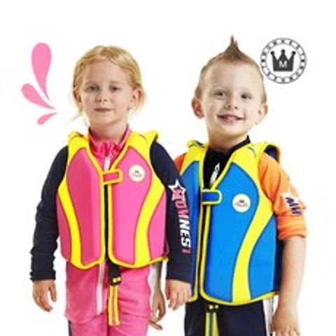 [맘네스트] 돌핀 유아 아동 수영조끼 보조용품 착용형, 사이즈:돌핀-핑크-L
