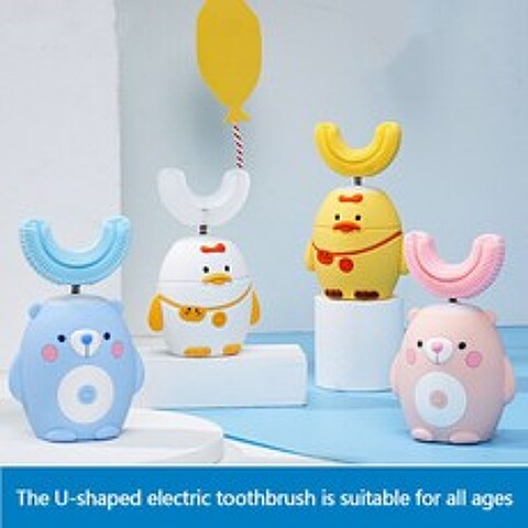 어린이 U 음파 전동 칫솔 어린이 실리콘 자동 울트라 소닉 칫솔 만화 패턴 어린이 구강 c|Toothbrushes|, 1개, MULTI, 단일
