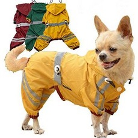 ACHKL Dog Raincoat Adjustable Rainwear Glisten Style Pet Rains/462555, 상세내용참조, 상세내용참조