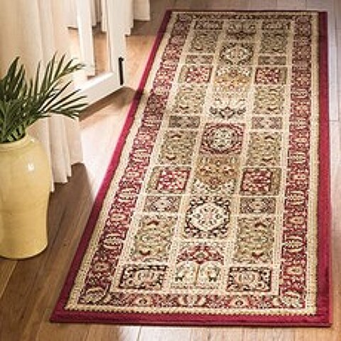 Lyndhurst Collection LNH217B Traditional Multi and Red Runner (23 x (23