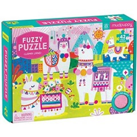 Womens Mudpuppy Llama Land 42 Piece Fuzzy Puzzle, 본상품