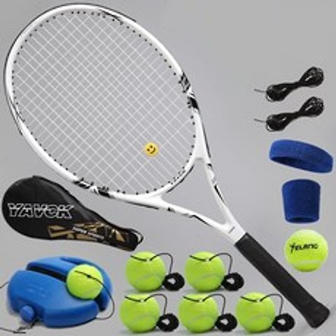 TAOYE 테니스 솔로 혼자하는 셀프 연습기 벽치기 리턴볼-Q2438DR, 화이트