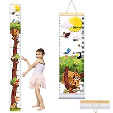 PASHOP Growth Chart for Kids Tree Baby Height Growth Chart for Wall Kids Measurement Canvas (Tree)