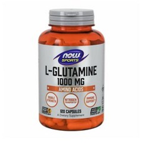 Now Foods NOW L-Glutamine 1000mg 나우푸드 L- 글루타민 120캡슐, 1팩