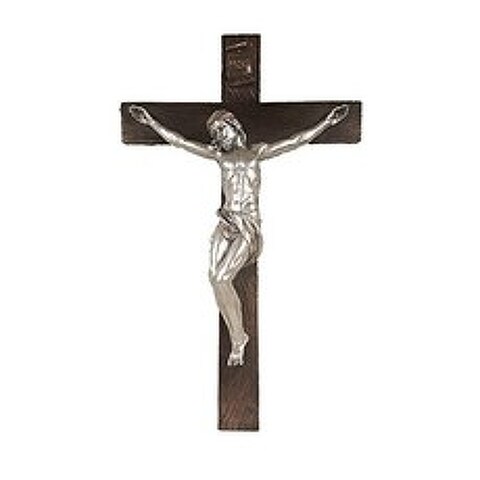 Catholicstore 17 Crucifix 땜납은 차가운 주조 청동 수지 십자가에서 완성되었습니다., 본상품
