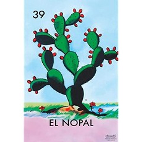 39 El Nopal Cactus Loteria Card Mexican Bingo Lottery (Nopal Cactus 12297 Poster (Mini) 8x12 in.), 본상품