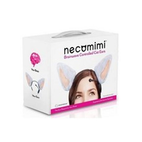 네코미미 헤드셋 뇌파센서 움직이는 고양이 귀 / Necomimi Brainwave Cat Ears, 기본(화이트)
