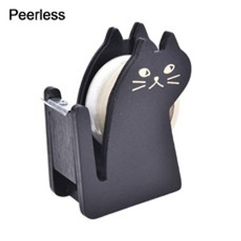 Peerless cinta de madera negra de gato de dibujos animados dispensador de cinta portacuchillas, 중국