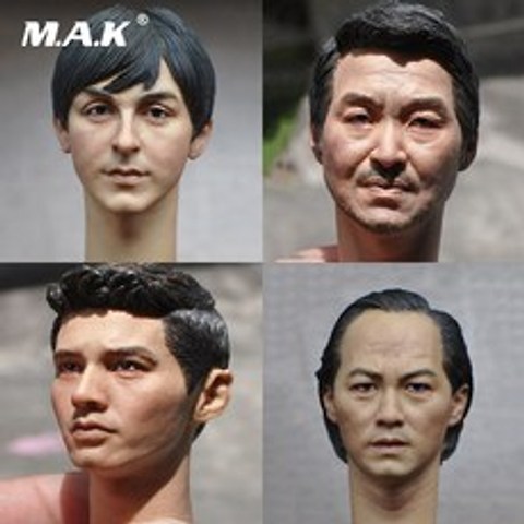1:6 유럽 미국 남성 헤드 조각 12 인치 액션 피규어 바디 액세서리|head sculpt|sculpting headsculpting action figures, 단일, 1개, 3