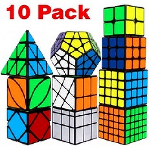 Speed Cube Set Libay Cube Bundle 2x2 3x3 4x4 5x5 Pyramid Megaminx Skew Mirror Ivy Windmill Sticker Magic Cube Collect, 단일옵션, 1